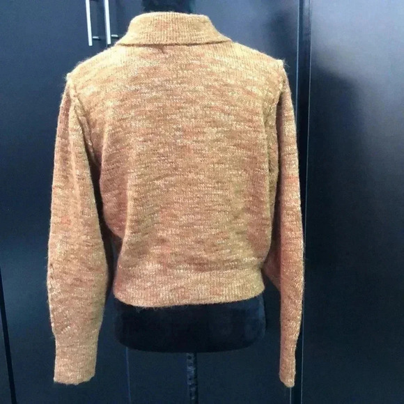 Universal Thread Knit button down,exposed seam,collar,cardigan/sweater,cinnamon - Picture 5 of 11